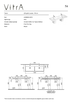 Tanım : &Ccedil;ift g&ouml;zl&uuml; Lavabo, 130 cm Kod : 4455B003-0973