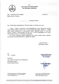 konulu "4. Kısa Film Senaryo Yarışması"