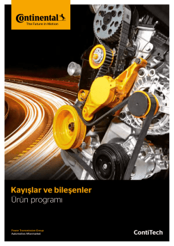 Kayışlar ve bileşenler - &Uuml;r&uuml;n programı (PDF | TR