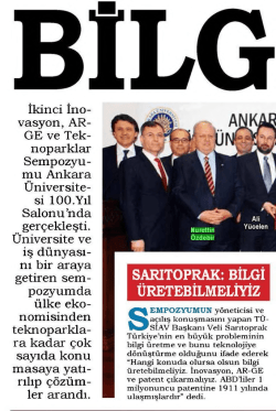 SARİTOPRAK: BİLGİ &Uuml;RETEBİLMELİYİZ