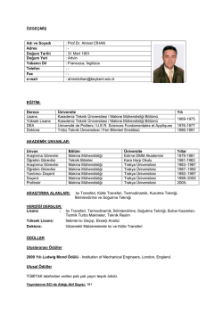 Prof.Dr.Ahmet CİHAN - Beykent &Uuml;niversitesi