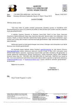 Romanya (K&ouml;stence) İşadamları Heyeti (31 Mart