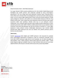 Detaylı Enstr&uuml;man Analizi &ndash; Dolar Rekora Doymuyor Lira