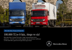 100.000 TL`ye 0 faiz, Atego ve siz!