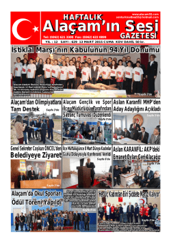 13 Mart 2015 Sayı : 629