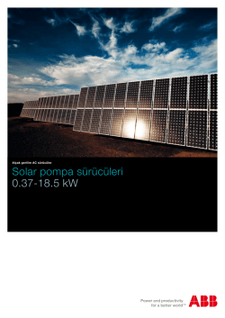 Solar pompa s&uuml;r&uuml;c&uuml;leri 0.37-18.5 kW
