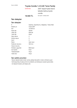 Toyota Corolla 1.4 D-4D Terra Family 19.500 TL İlan detayları
