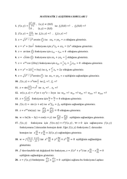 eşitliğinin sağlandığını g&ouml;steriniz.