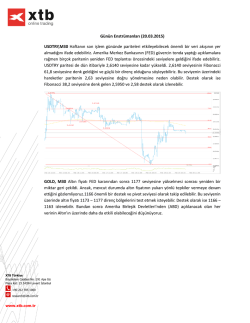 Günün Enstrümanları (20.03.2015) USDTRY,M30 Haftanın son