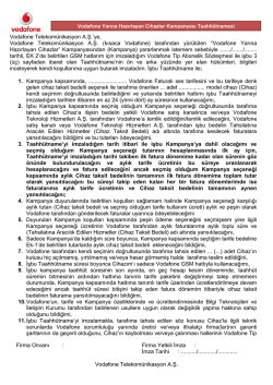 tıklayın. - Vodafone