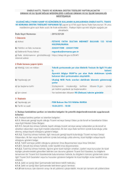 enerji hattı, trafo ve koruma-destek tesisleri yaptırılacaktır orman ve