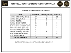 PERSONELLİ HİZMET REFERANSLARI i&ccedil;in l&uuml;tfen