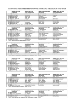 nöbet listesine ulaşmak için tıklayınız.