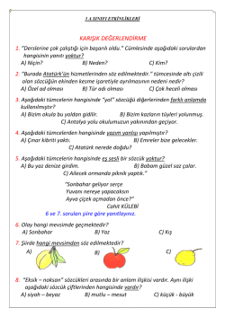 karışık değerlendirme