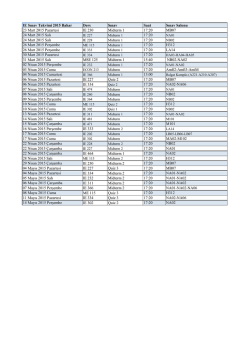 IE Sınav Takvimi 2015 Bahar Ders Sınav Saat Sınav Salonu 23 Mart