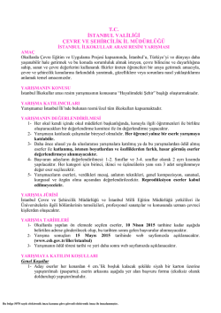 T.C. İSTANBUL VALİLİĞİ &Ccedil;EVRE VE ŞEHİRCİLİK İL M&Uuml;D&Uuml;RL&Uuml;Ğ&Uuml;