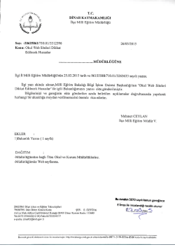 ilgi yazı ve ekleri i&ccedil;in tıklayınız