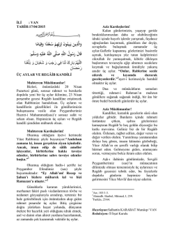 Üç Aylar ve Regaib Kandili