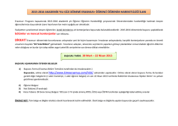 bölümler ve mevcut kontenjanlar için tıklayınız