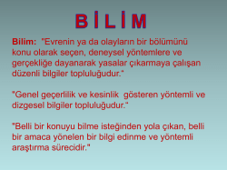 Bilim ve Bilimsel D&uuml;ş&uuml;nce Nedir?