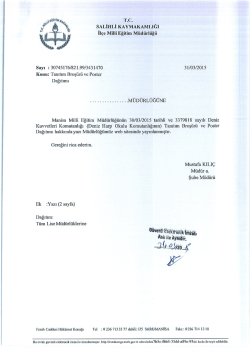 T.c. sALilıLi KAYMAKAMLIĞI İl&ccedil;e Milli Eğitim M&uuml;d&uuml;rl&uuml;ğ&uuml;