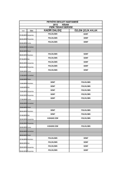 KADİR DALGI&Ccedil; - Fethiye Devlet Hastanesi