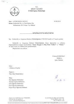 f" u&ccedil; KİLİS vALiLiĞi k j İı Mııı&icirc; Eğitim M&uuml;d&uuml;rl&uuml;ğ&uuml; sayı = 49788596/824