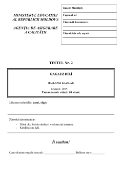 İi saatlan! - Ministerul Educaţiei