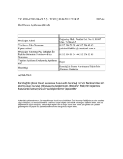 09.04.2015 Karadağ`da Banka Kuruluşuna İlişkin İzin Alınması Hk.