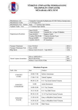 i&ccedil;erik - T&uuml;rkiye Cimnastik Federasyonu