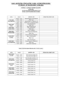 İ&ccedil;erik - T&uuml;rkiye Cimnastik Federasyonu