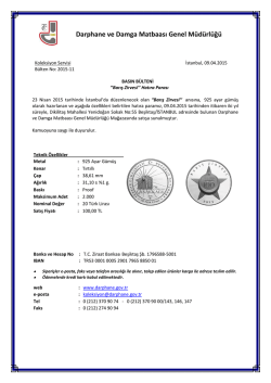 koleksiyon servisi - Darphane ve Damga Matbaası Genel M&uuml;d&uuml;rl&uuml;ğ&uuml;