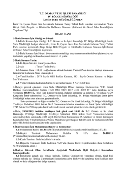 ihale ilanını görüntülemek için lütfen tıklayınız