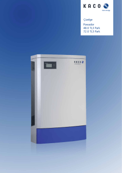 Powador 48.0 TL3 Park 72.0 TL3 Park &Ccedil;izelge