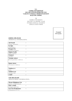 ınternatıonal student applıcatıon form