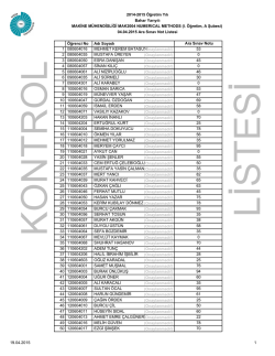 MAK2004 Numerical Methods Ara Sınav I.&Ouml;ğretim