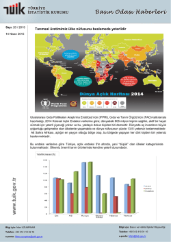 Tarımsal üretimimiz ülke nüfusunu beslemede yeterlidir