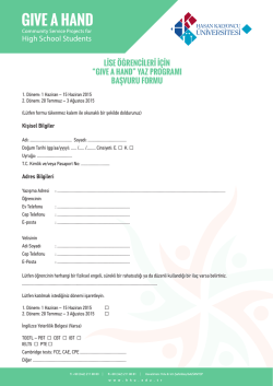 Başvuru Formu için tıklayınız.