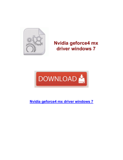 Nvidia geforce4 mx driver windows 7