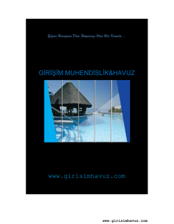 GİRİŞİM MUHENDİSLİK&HAVUZ www.girisimhavuz.com