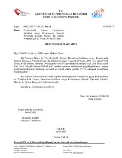 Ek Onay - Eğitim ve Yayın Dairesi Başkanlığı