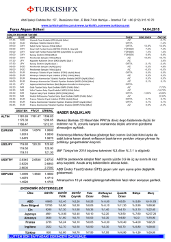 Forex Akşam B&uuml;lteni