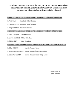 23 nisan ulusal egemenlik ve çocuk bayramı nedeniyle düzenlenen