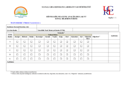 HİSTOLOJİK MUAYENE ANALİZLERI LAK