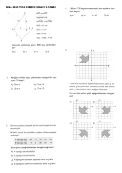 2014-2015 teog deneme sınavı 2.d&ouml;nem