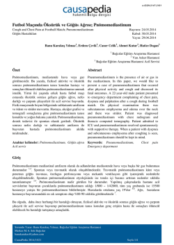 Futbol Ma&ccedil;ında &Ouml;ks&uuml;r&uuml;k ve G&ouml;ğ&uuml;s Ağrısı