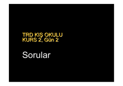 2. G&uuml;n Sorular