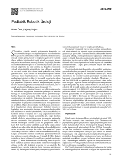 Pediatrik Robotik &Uuml;roloji