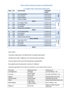 3-A - &Ouml;zel K&uuml;&ccedil;&uuml;k Prens İlk&ouml;ğretim Okulu