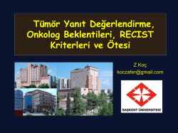 RECIST ve Tümor Yanıt Değerlendirmesi